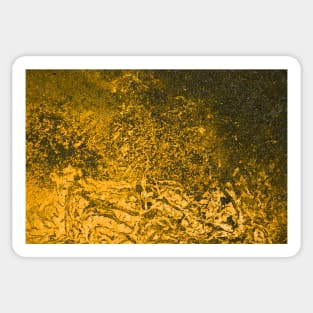 Beautiful golden paint effect on rough surface. Sticker